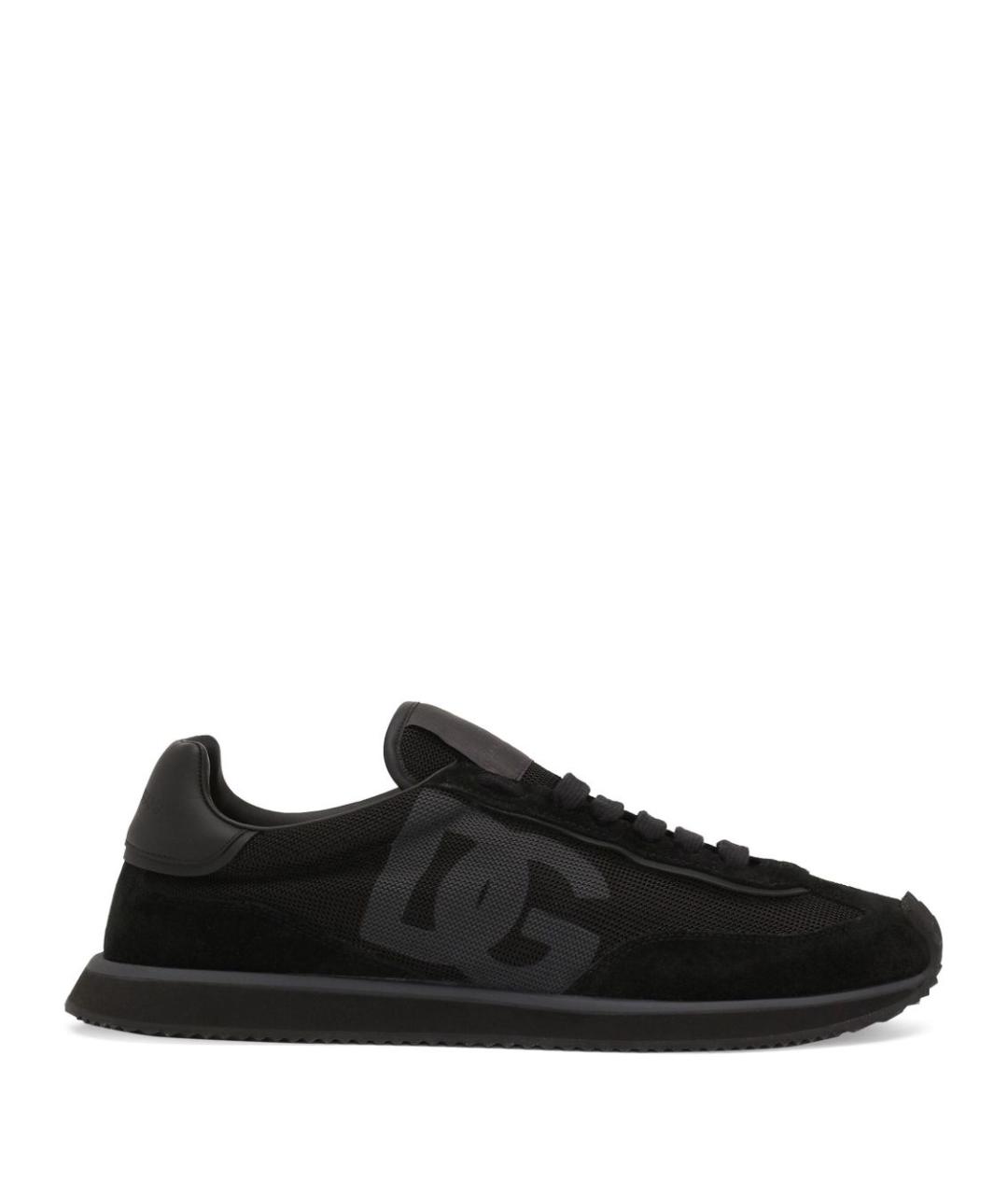 DOLCE&GABBANA Черные кожаные низкие кроссовки / кеды, фото 1