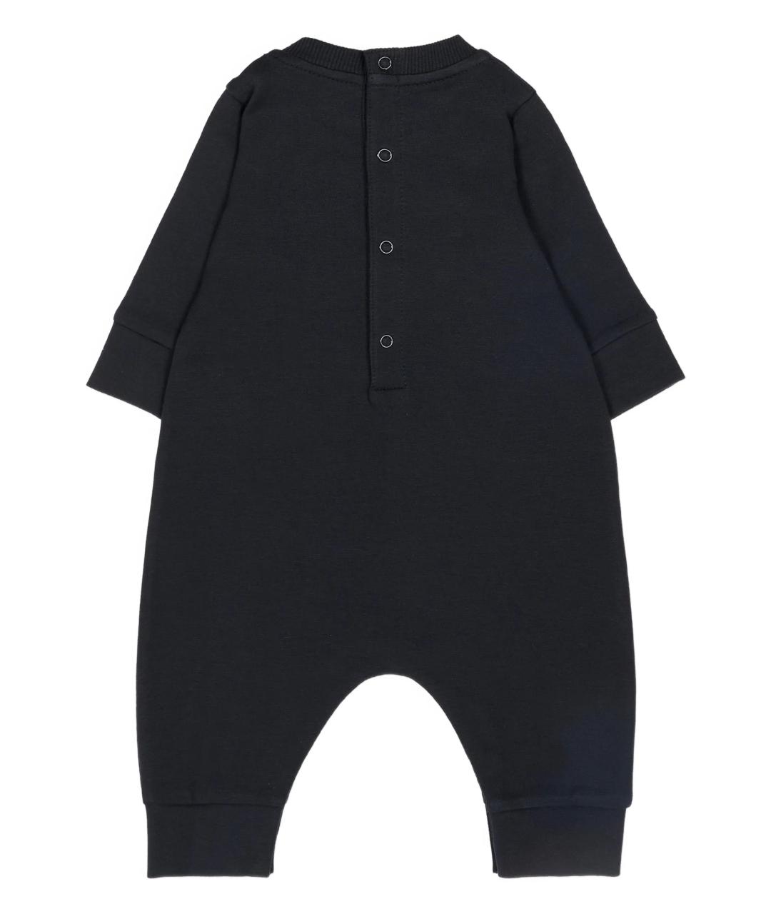 MONCLER KIDS Темно-синий хлопковый боди / песочник, фото 2
