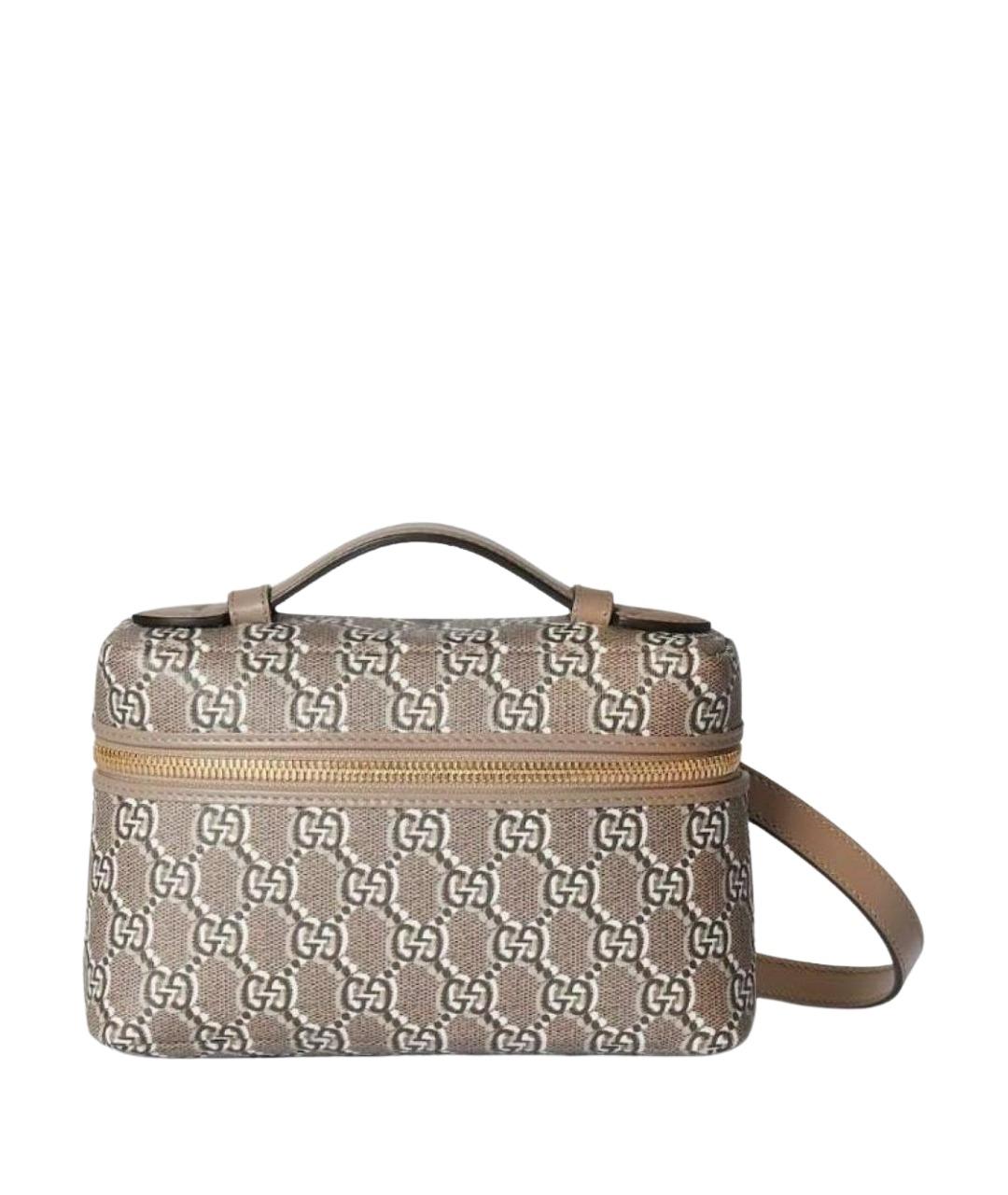 GUCCI Бежевая сумка через плечо из канвы, фото 1