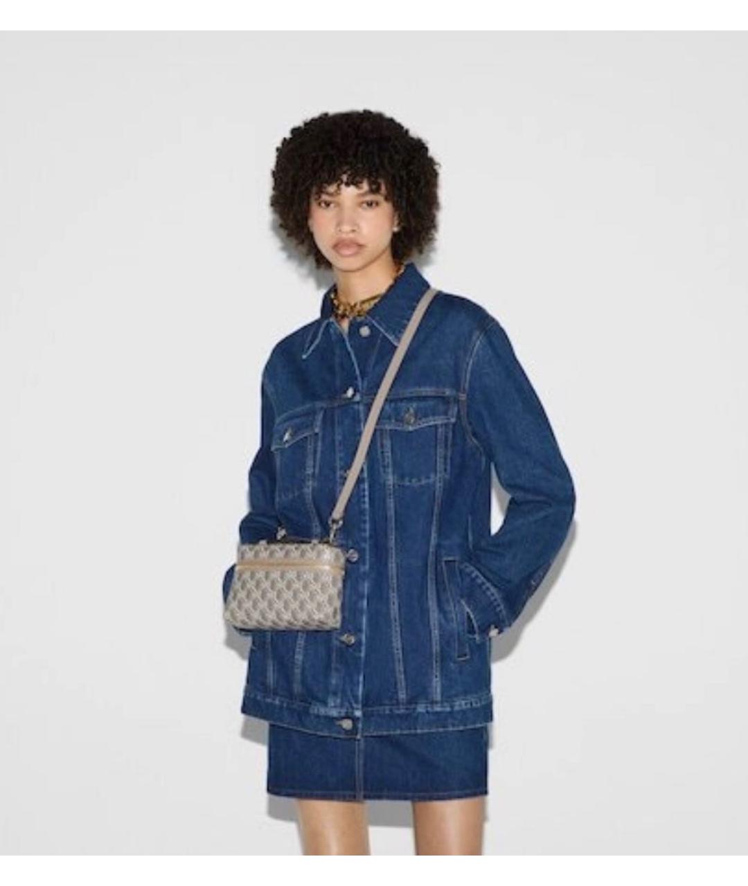 GUCCI Бежевая сумка через плечо из канвы, фото 5