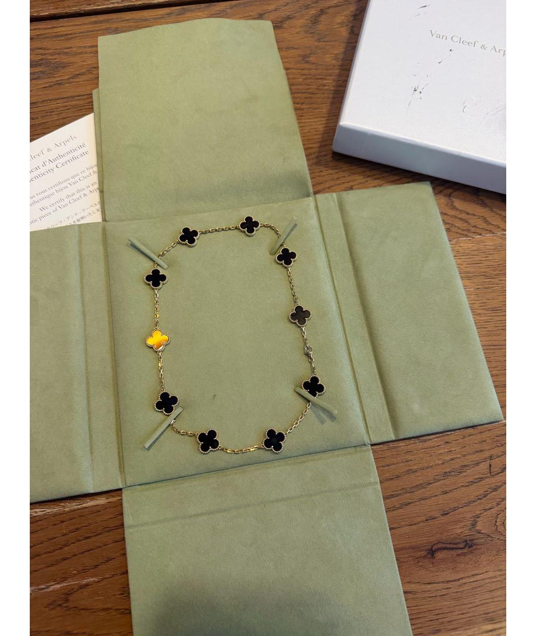 VAN CLEEF & ARPELS Черное колье из желтого золота, фото 6