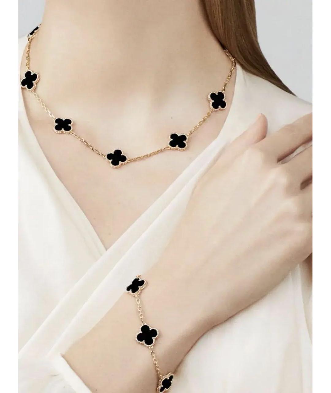 VAN CLEEF & ARPELS Черное колье из желтого золота, фото 4