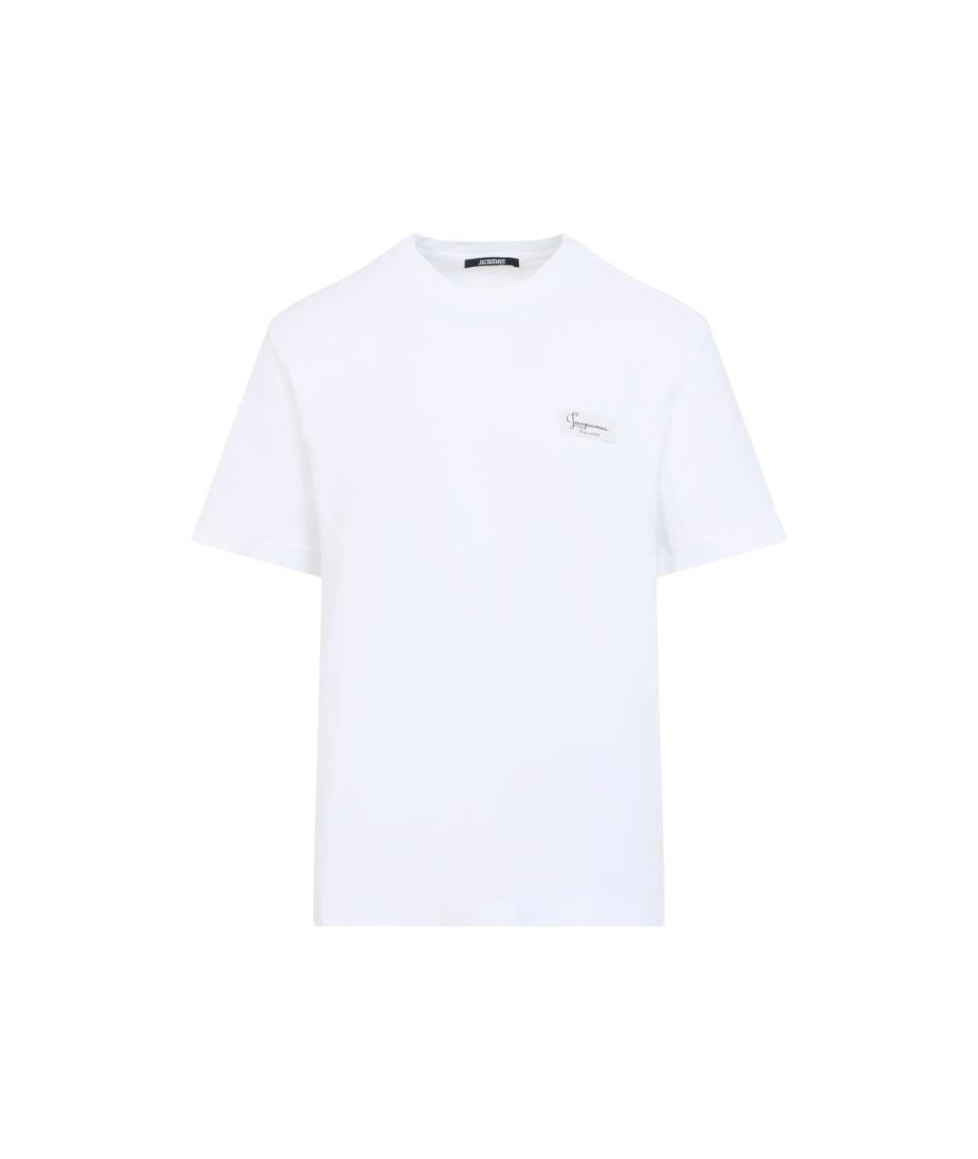 JACQUEMUS Белая хлопковая футболка, фото 1