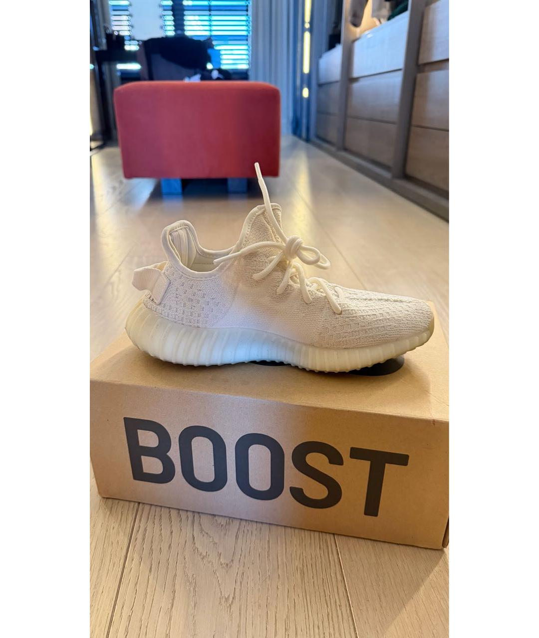 ADIDAS YEEZY Белые текстильные кроссовки, фото 5