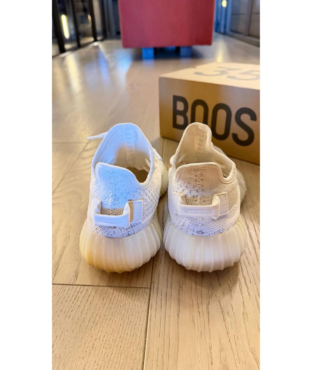 ADIDAS YEEZY Белые текстильные кроссовки, фото 4