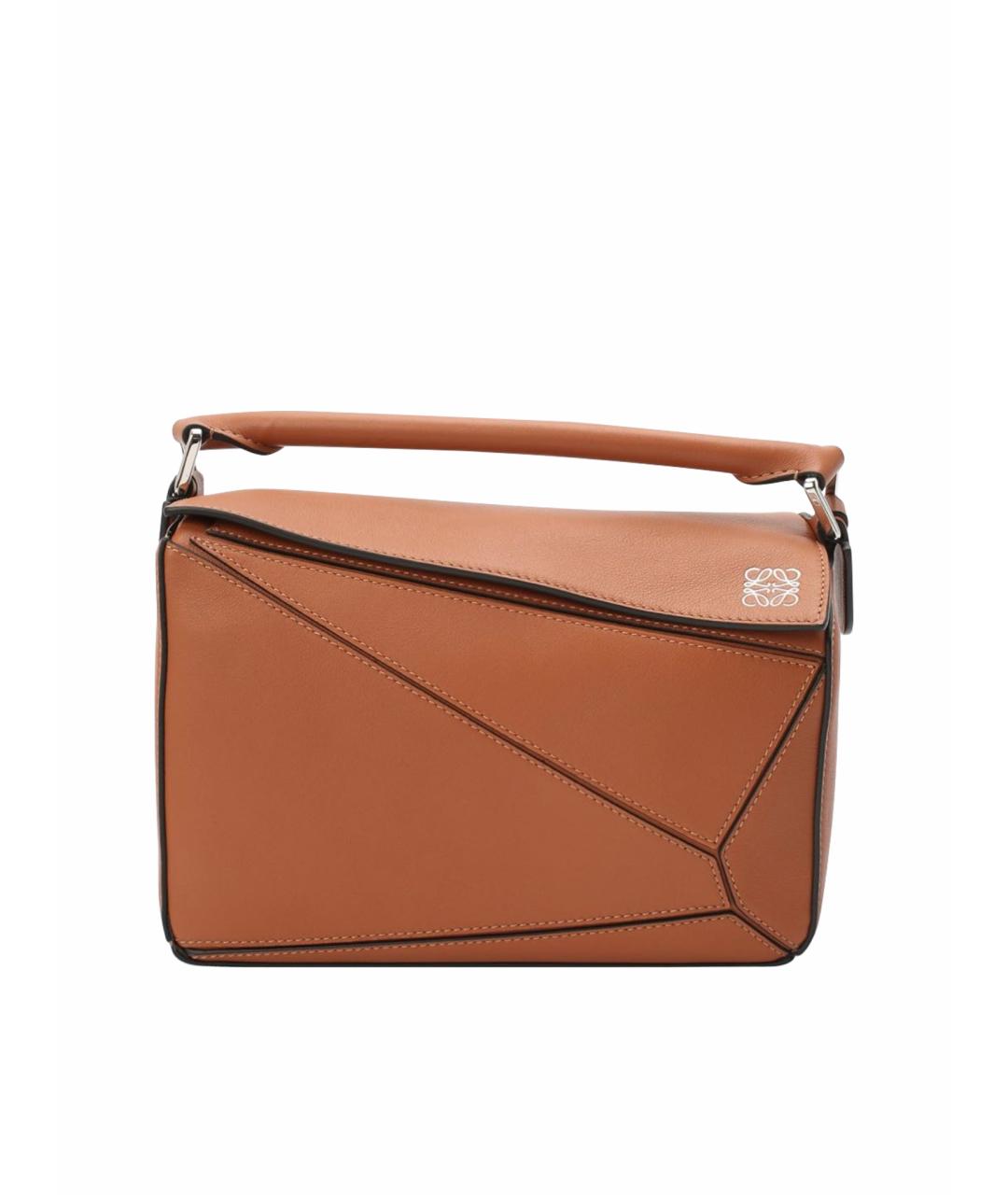 LOEWE Коричневая кожаная сумка через плечо, фото 1