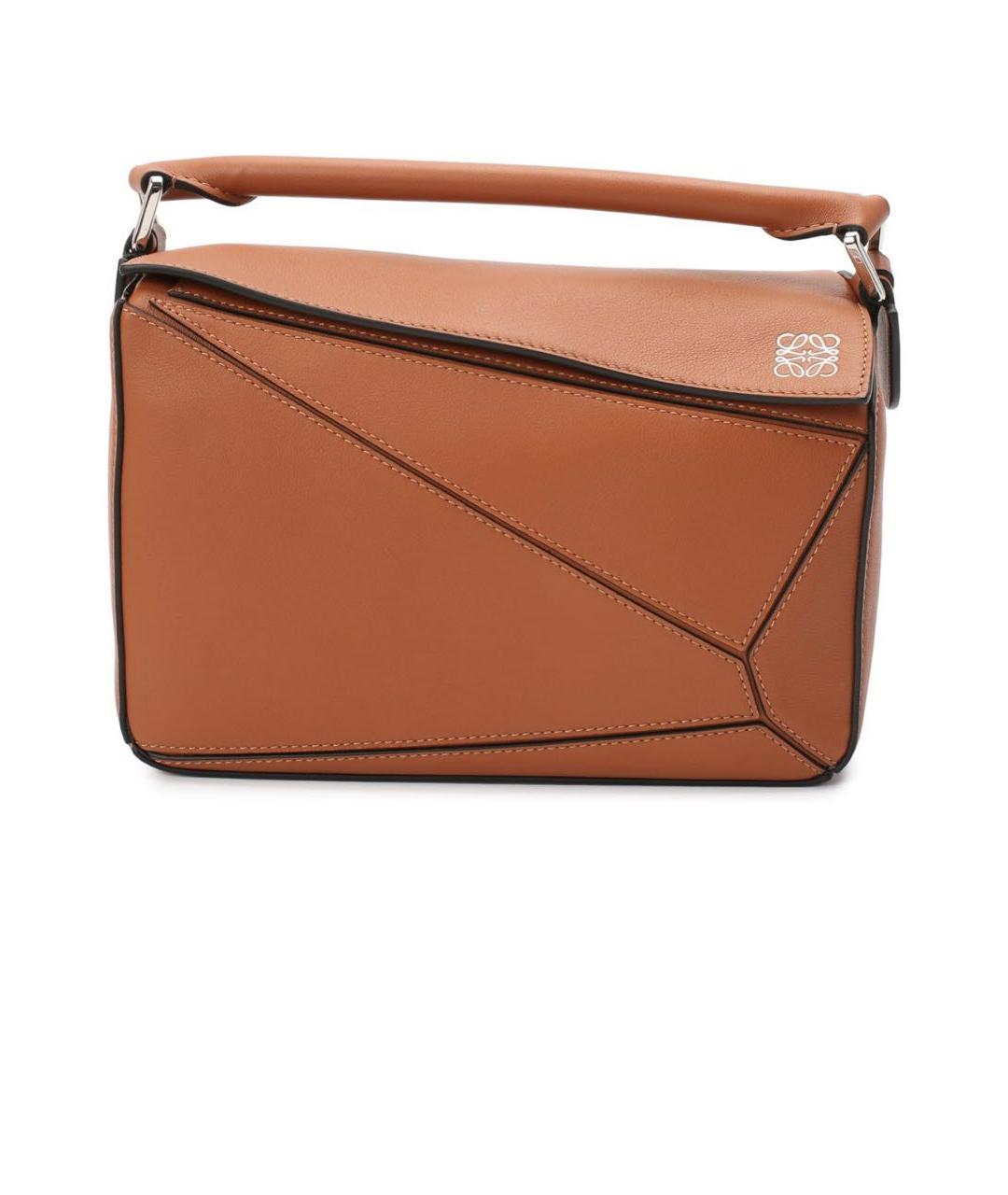 LOEWE Коричневая кожаная сумка через плечо, фото 8