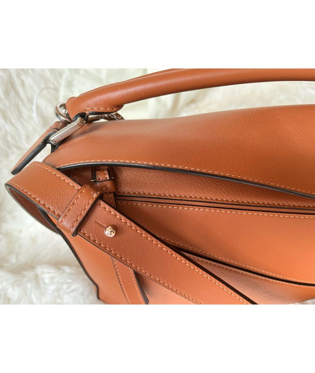 LOEWE Коричневая кожаная сумка через плечо, фото 7