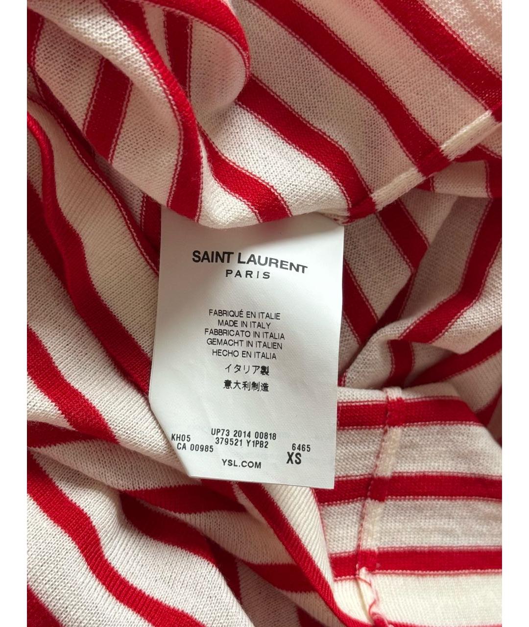 SAINT LAURENT Красный шерстяной джемпер / свитер, фото 3