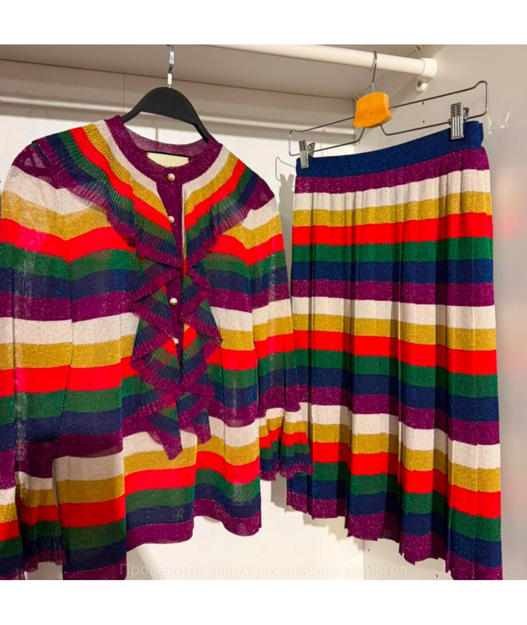 GUCCI Мульти юбка миди, фото 2