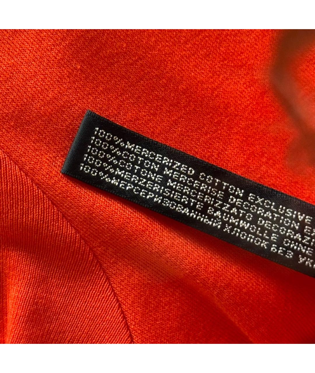 RALPH LAUREN Оранжевая хлопковая футболка, фото 4