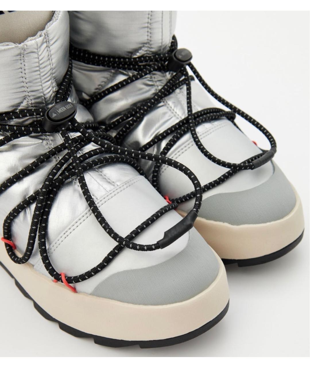 ADIDAS Серебряные текстильные ботинки, фото 4