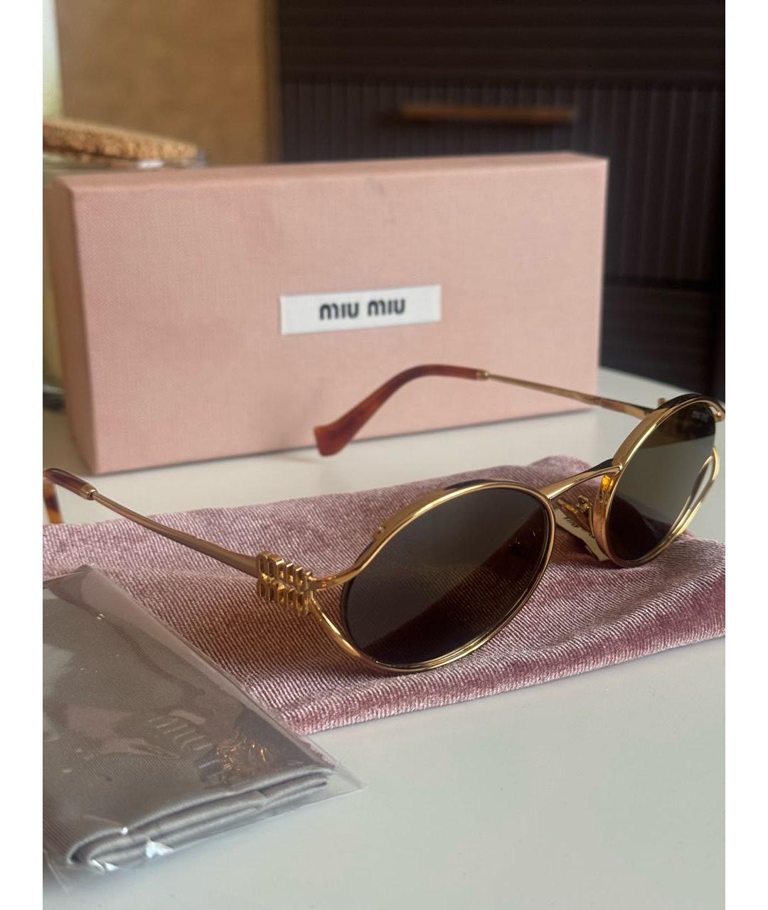 MIU MIU Коричневые солнцезащитные очки, фото 5