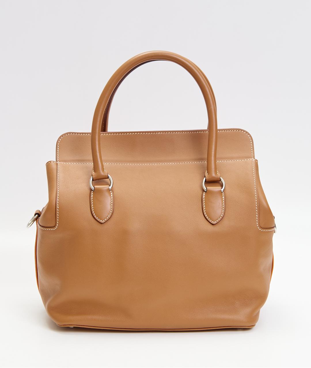 HERMES Коричневая кожаная сумка тоут, фото 3