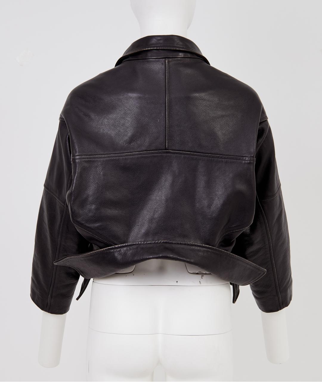 BALENCIAGA Коричневая кожаная куртка, фото 2