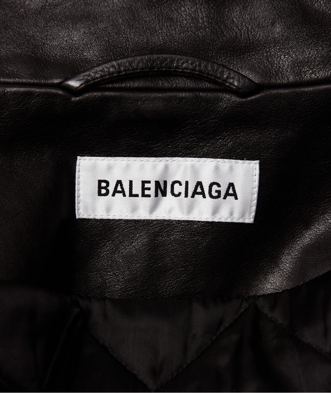 BALENCIAGA Коричневая кожаная куртка, фото 3