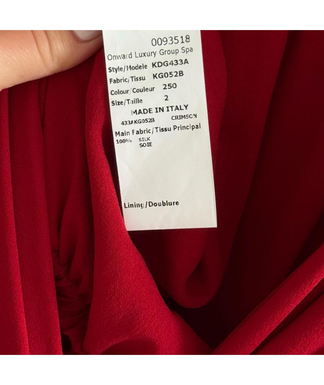 MICHAEL KORS Красное шелковое коктейльное платье, фото 5