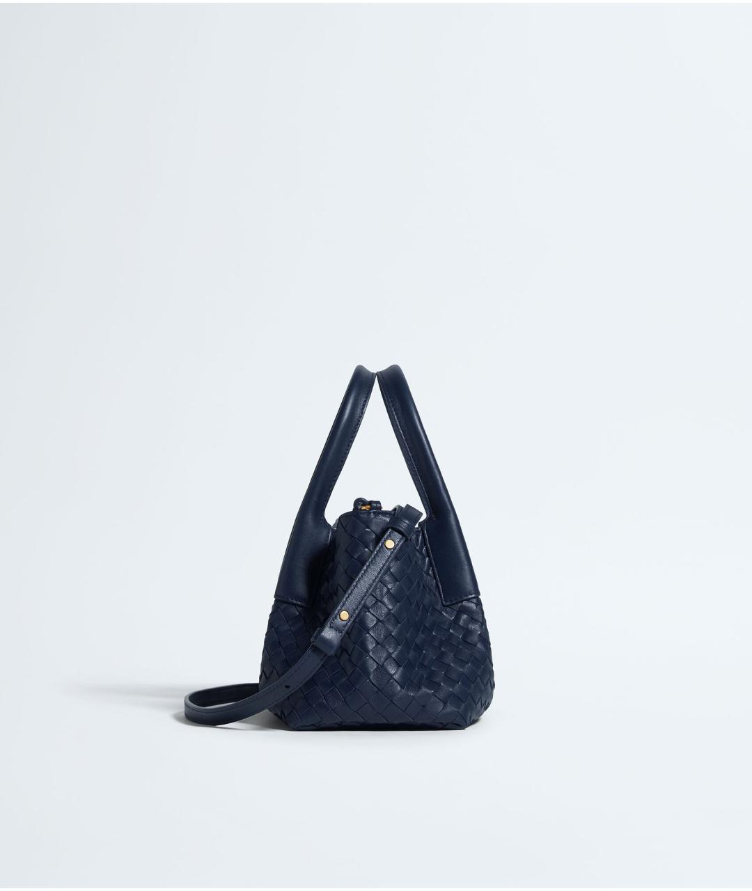 BOTTEGA VENETA Синяя кожаная сумка тоут, фото 4