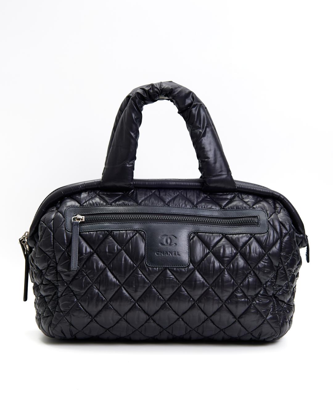 CHANEL Черная сумка тоут из кожи аллигатора, фото 7