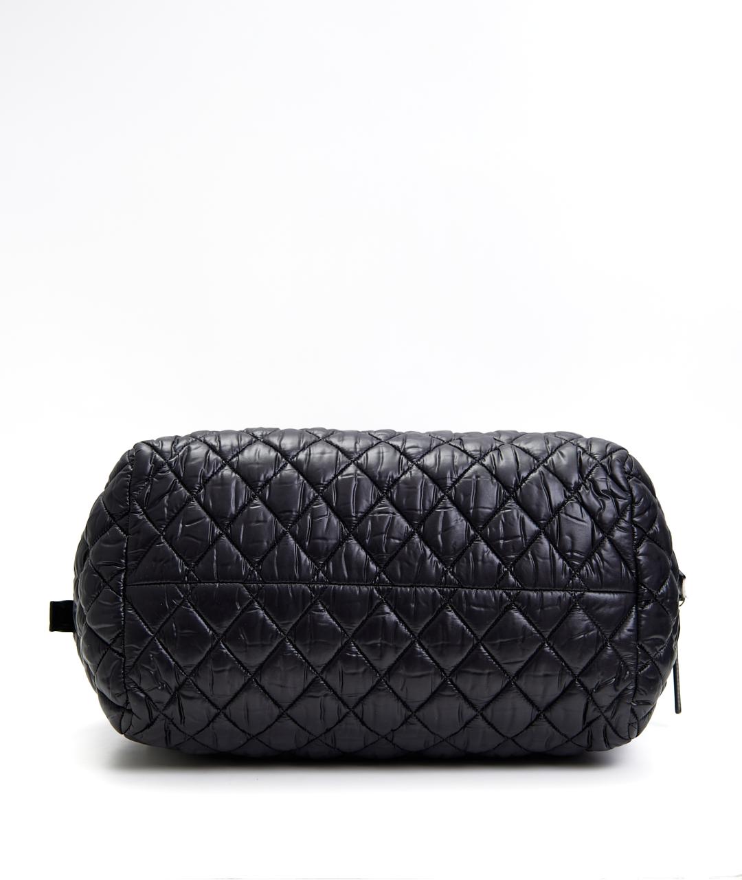 CHANEL Черная сумка тоут из кожи аллигатора, фото 6
