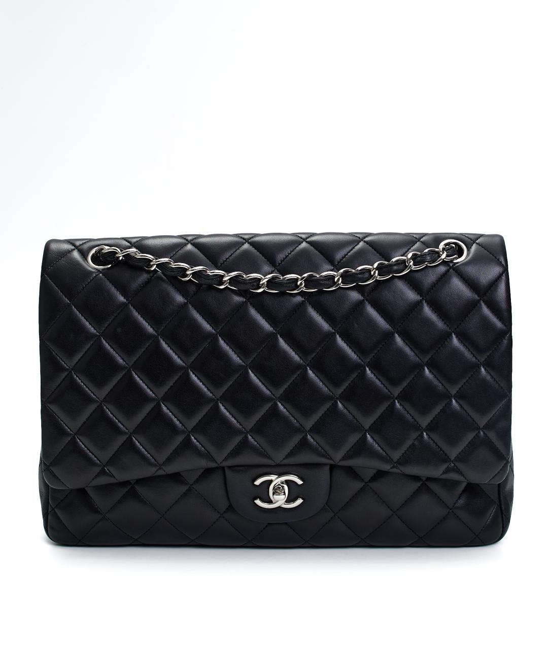 CHANEL Черная кожаная сумка с короткими ручками, фото 8