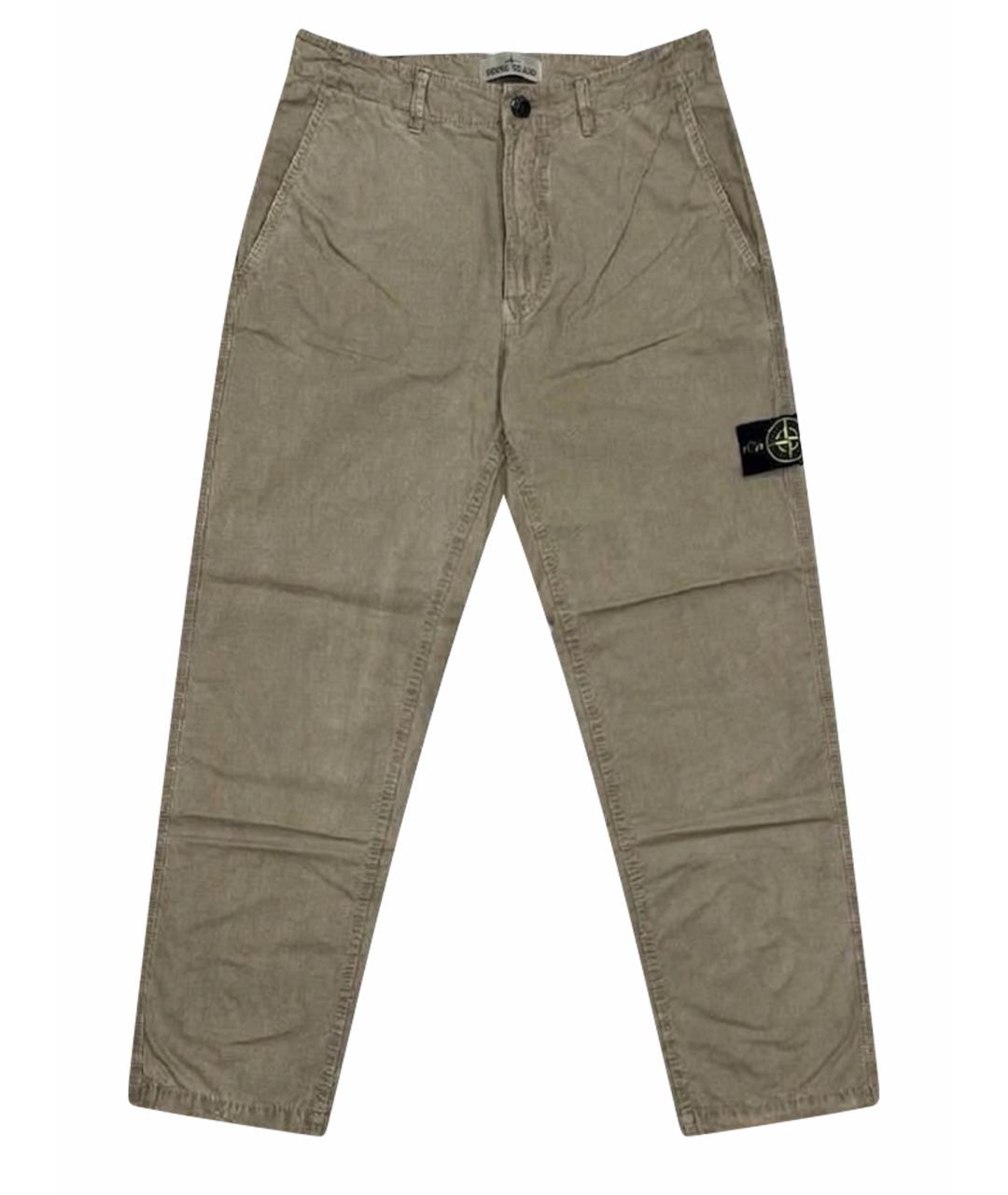 STONE ISLAND Бежевые повседневные брюки, фото 1