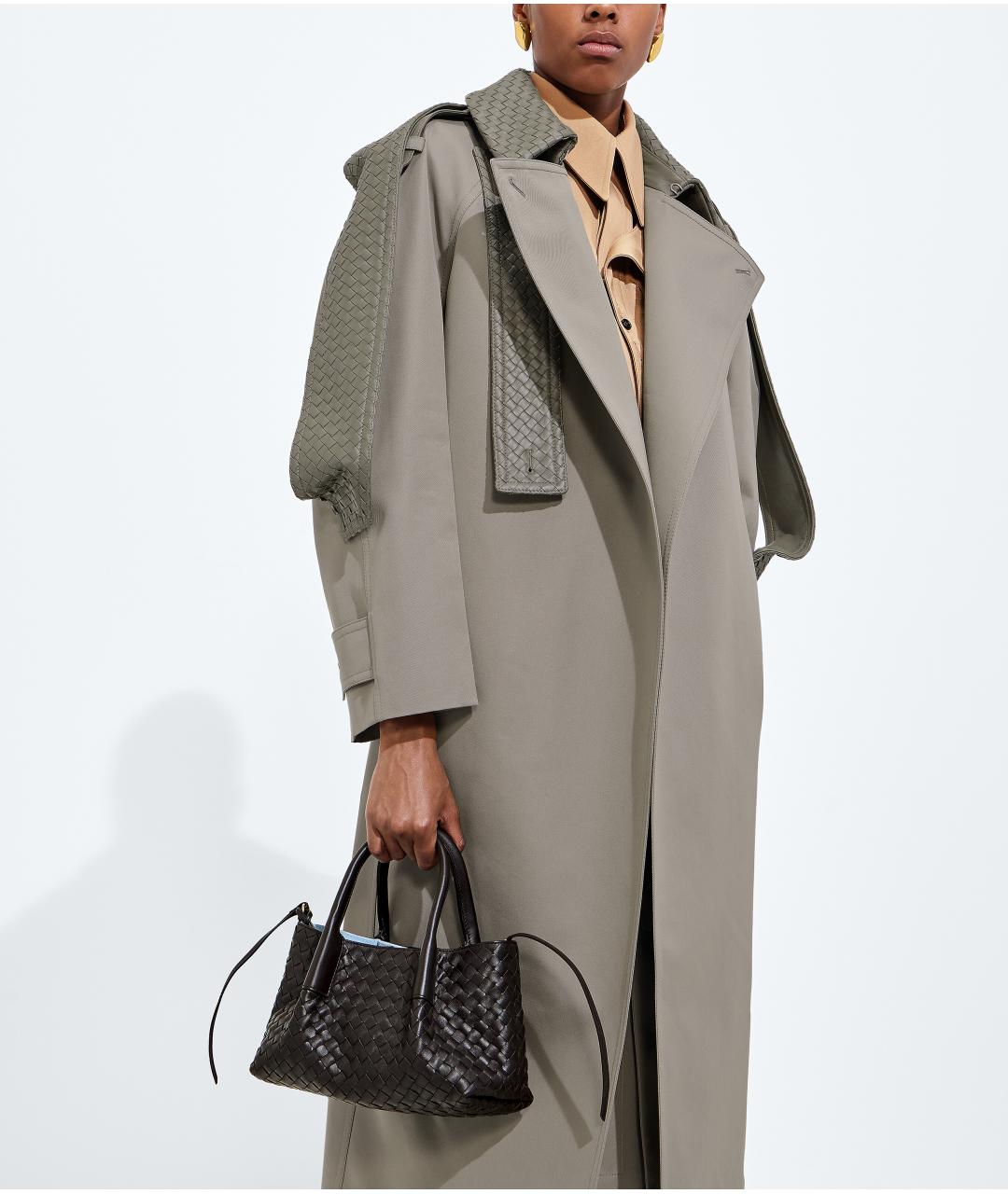 BOTTEGA VENETA Коричневая кожаная сумка тоут, фото 5