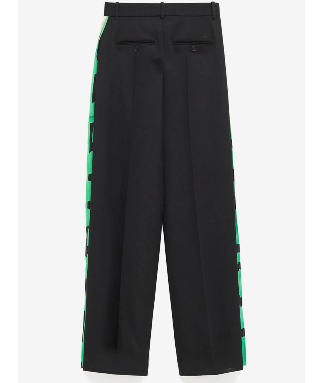 LOEWE Черные шерстяные прямые брюки, фото 2