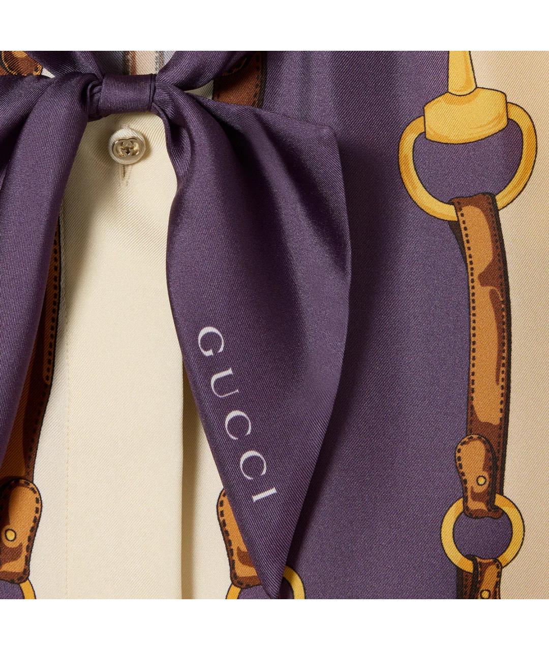 GUCCI Мульти шелковая блузы, фото 2