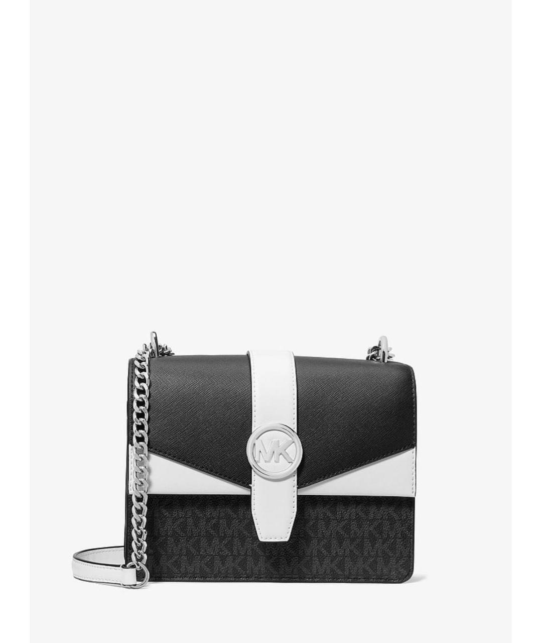 MICHAEL KORS Черная кожаная сумка через плечо, фото 5