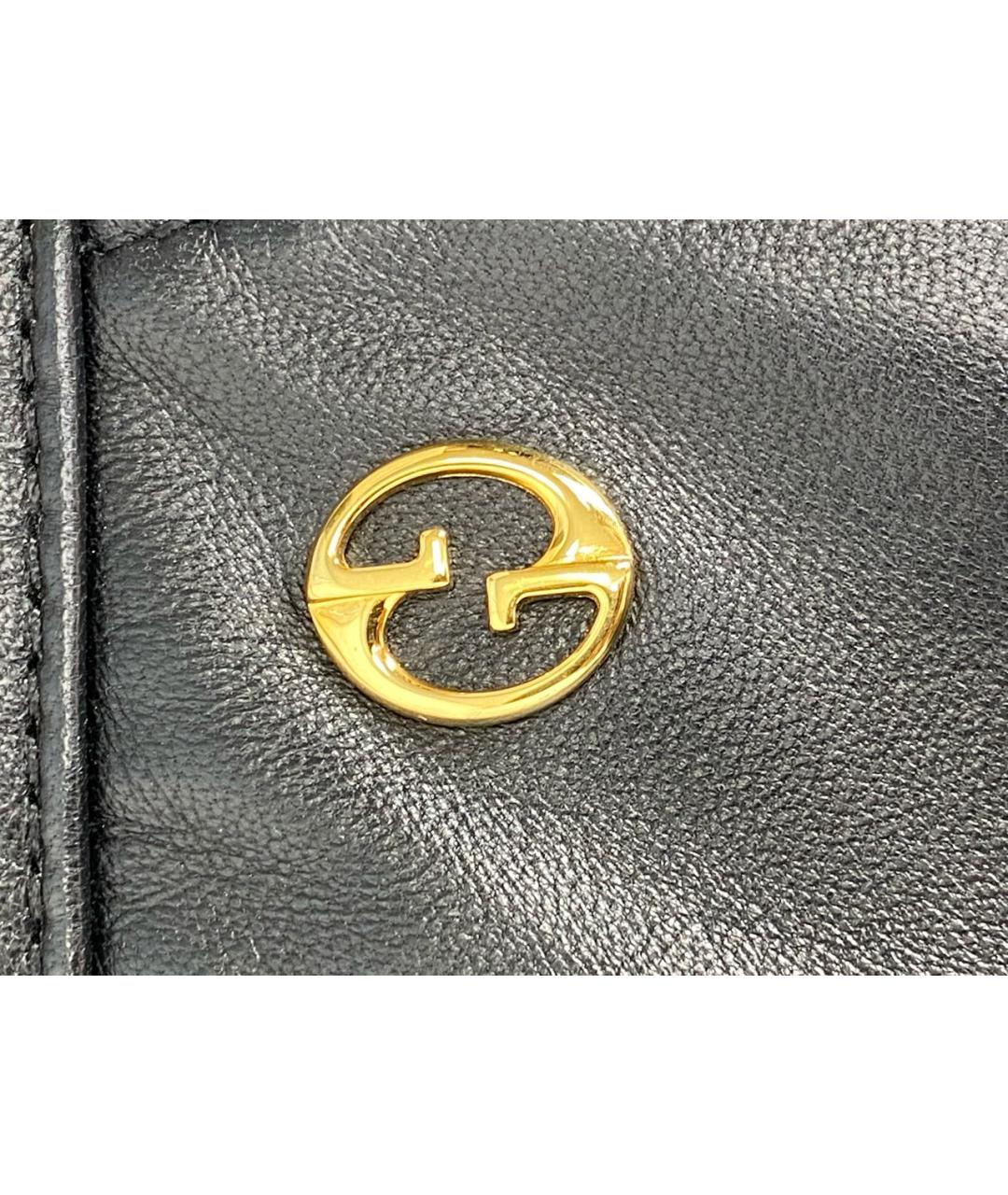 GUCCI Черная кожаная юбка миди, фото 4