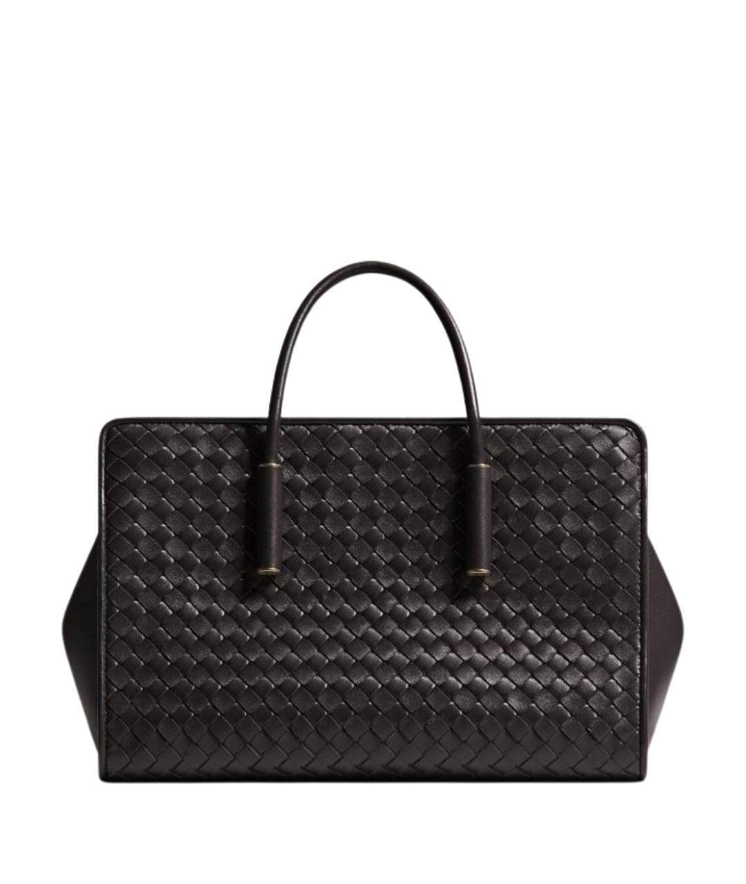 BOTTEGA VENETA Коричневая кожаная сумка тоут, фото 1