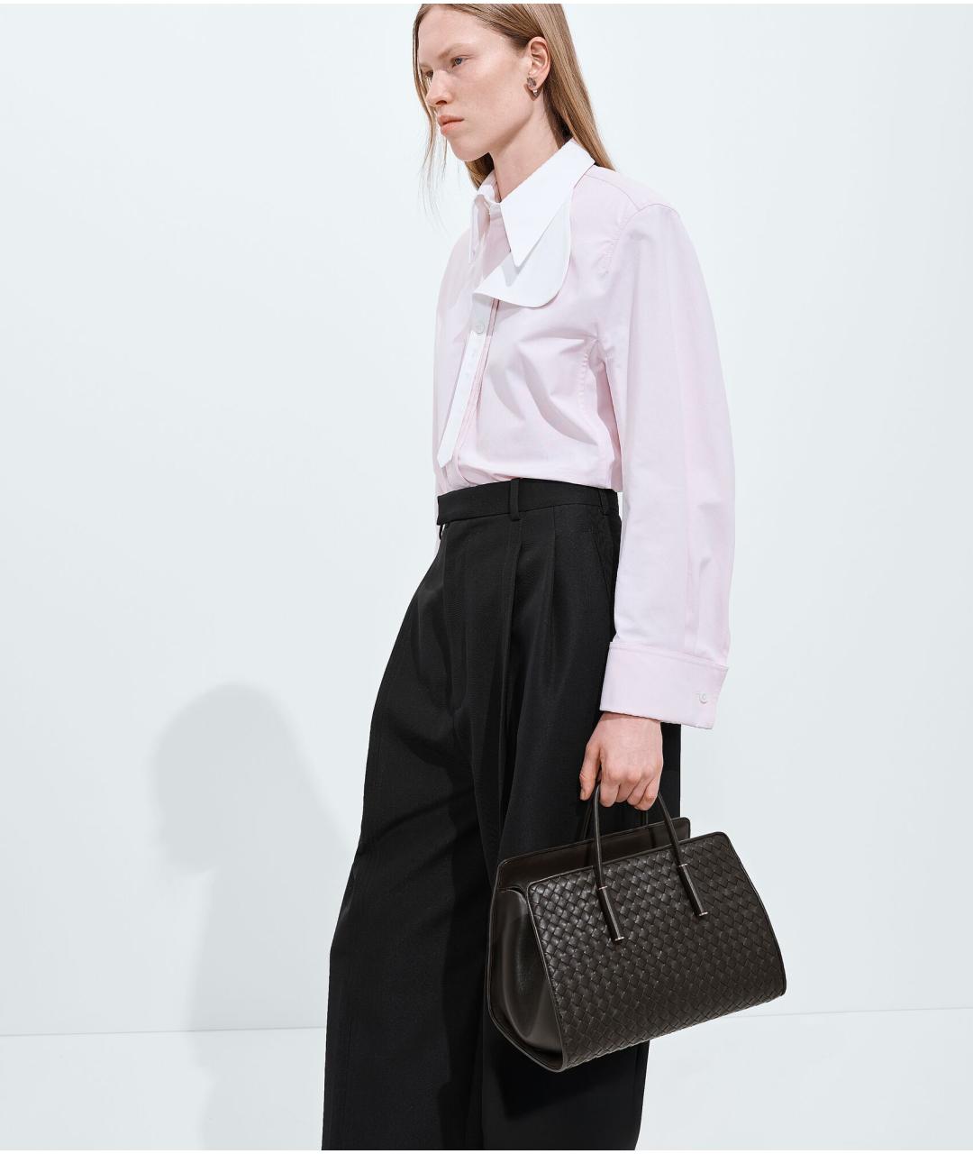 BOTTEGA VENETA Коричневая кожаная сумка тоут, фото 2