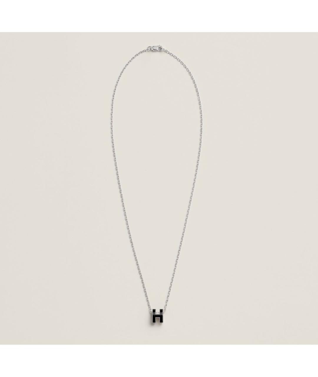 HERMES Черная металлическая подвеска, фото 2
