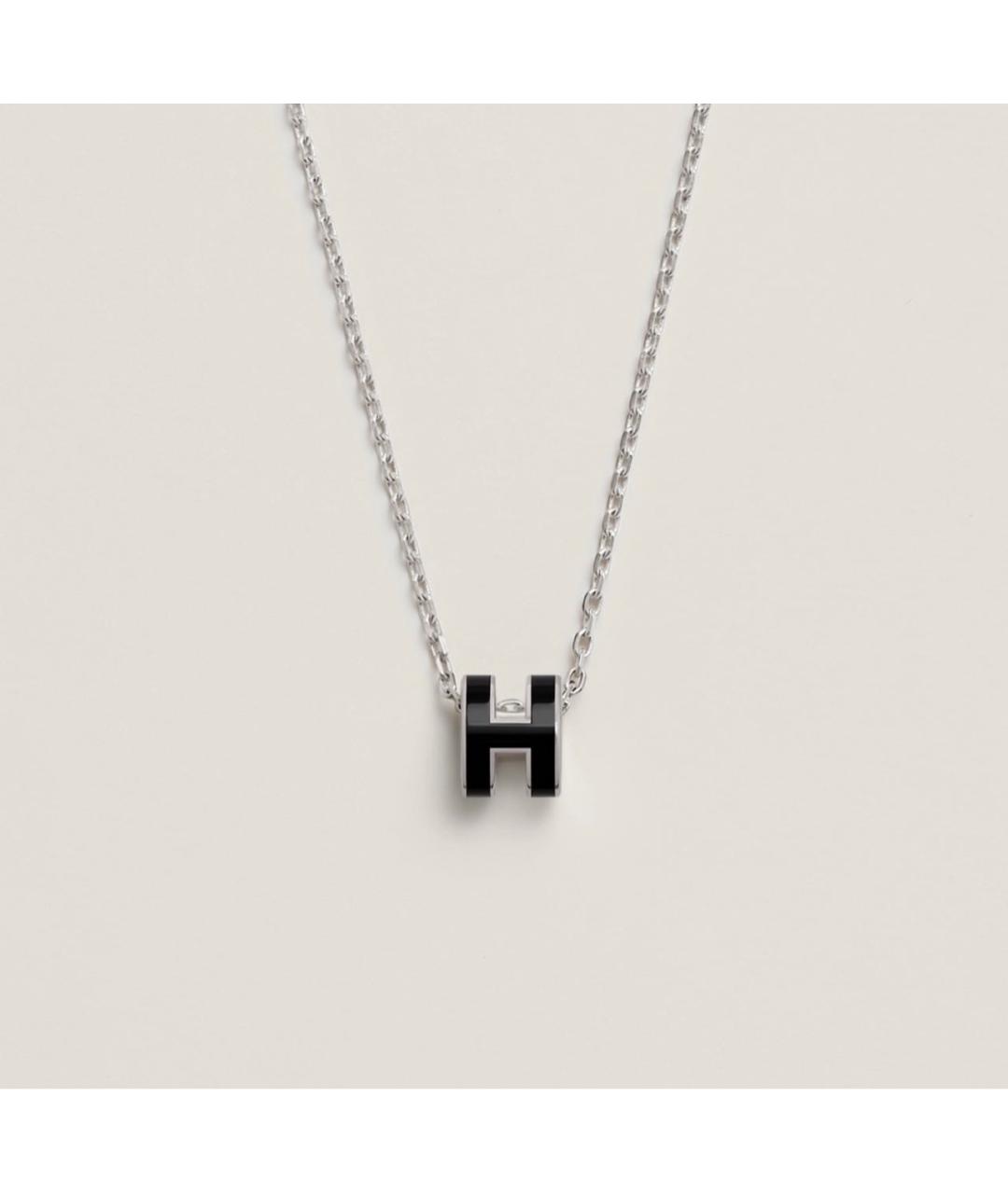 HERMES Черная металлическая подвеска, фото 5
