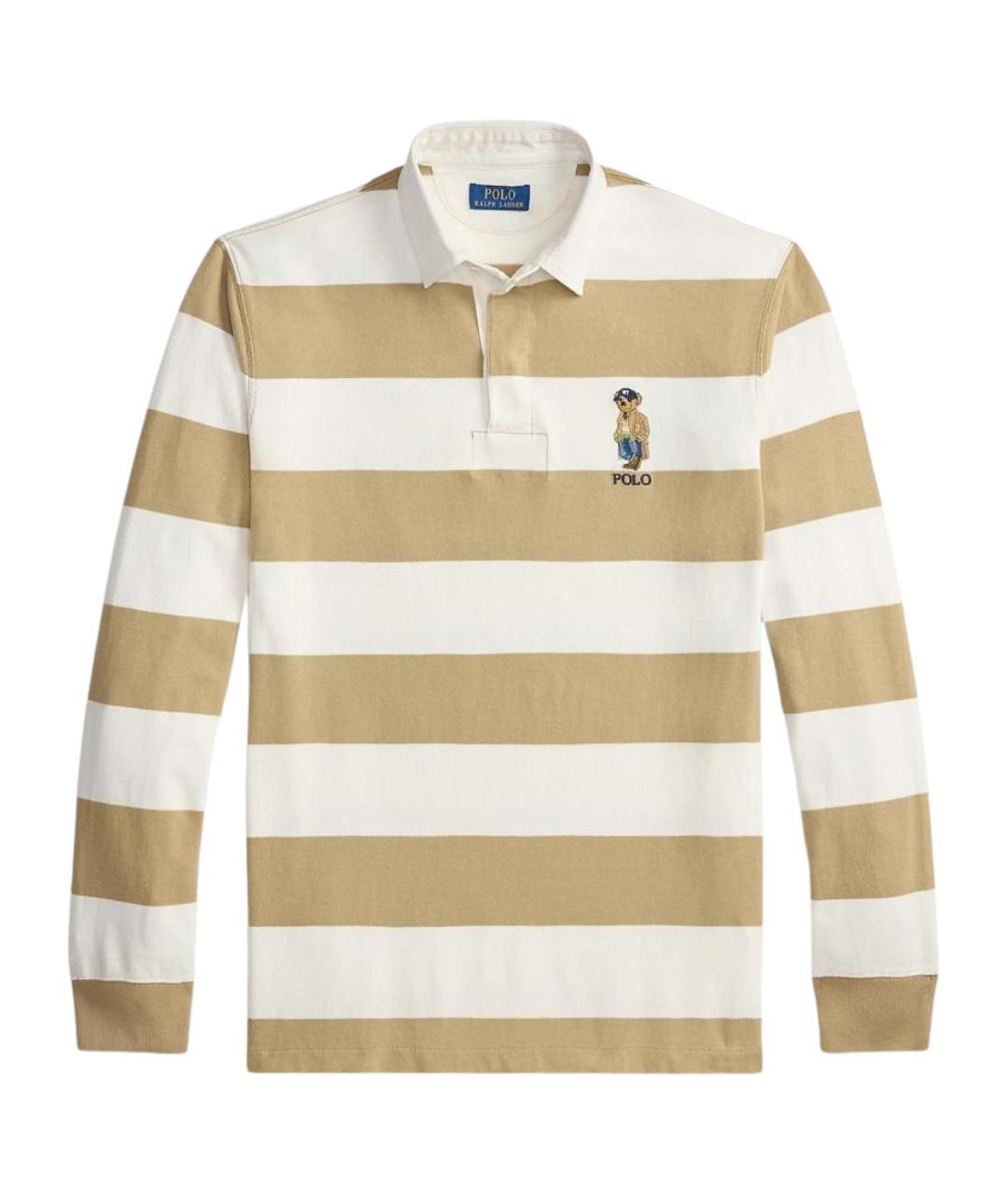 POLO RALPH LAUREN Мульти хлопковое поло с длинным рукавом, фото 1