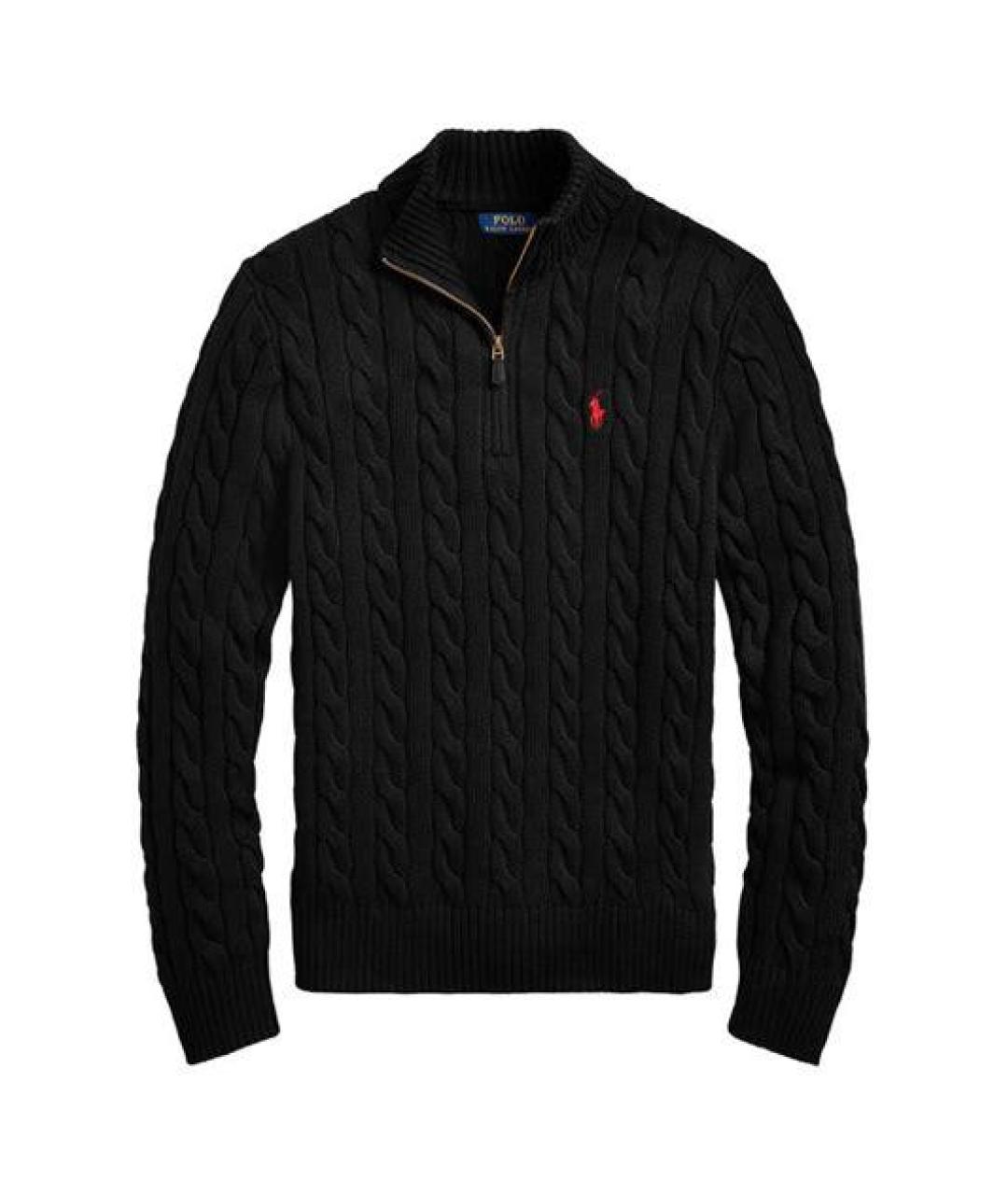 POLO RALPH LAUREN Черный хлопковый джемпер / свитер, фото 1