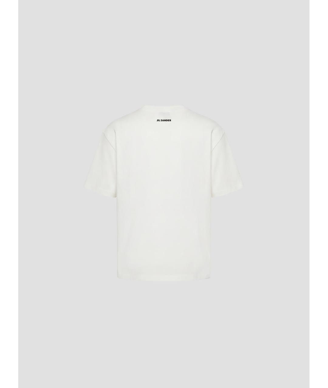 JIL SANDER Белая хлопковая футболка, фото 2