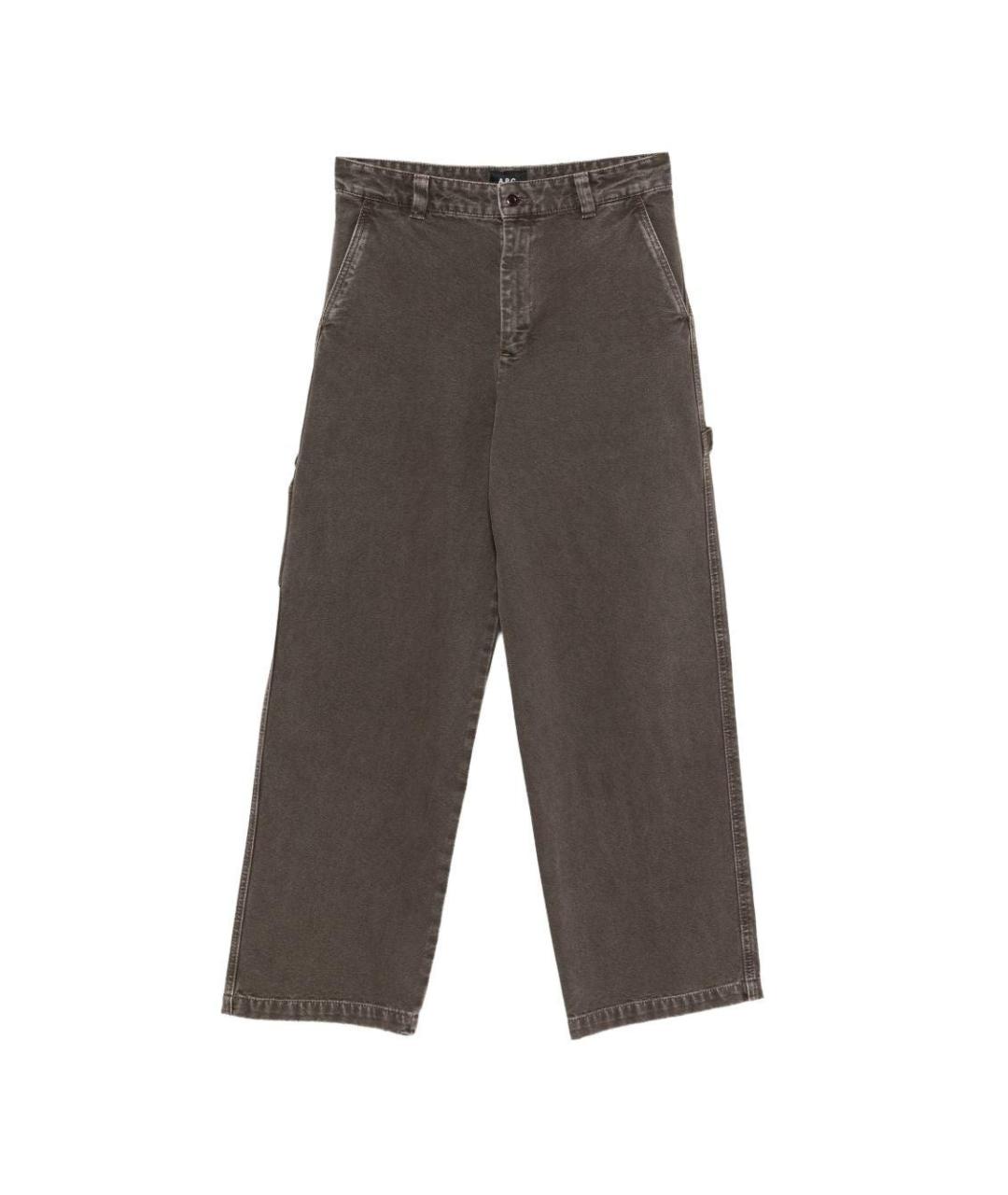 A.P.C. Коричневые хлопковые классические брюки, фото 1