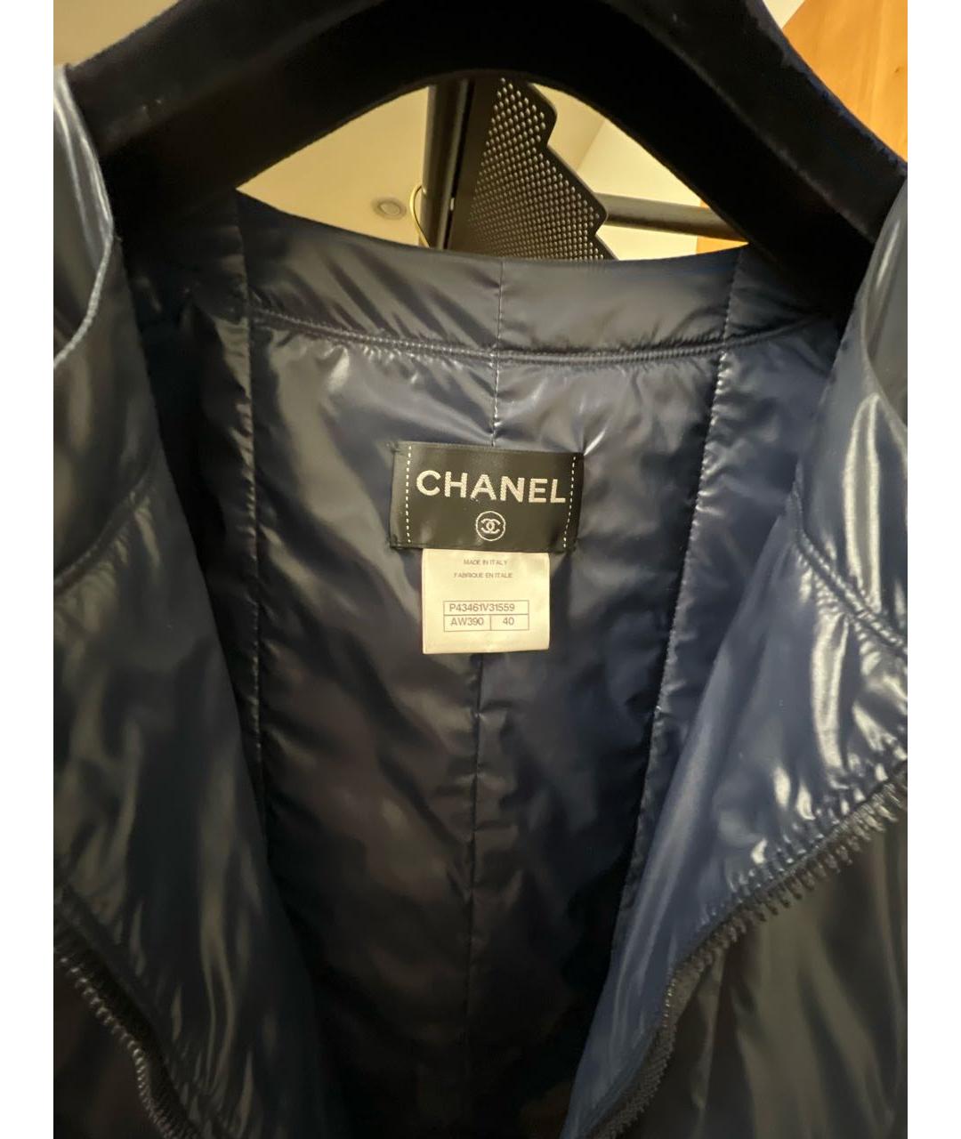 CHANEL Синяя полиамидовая куртка, фото 3