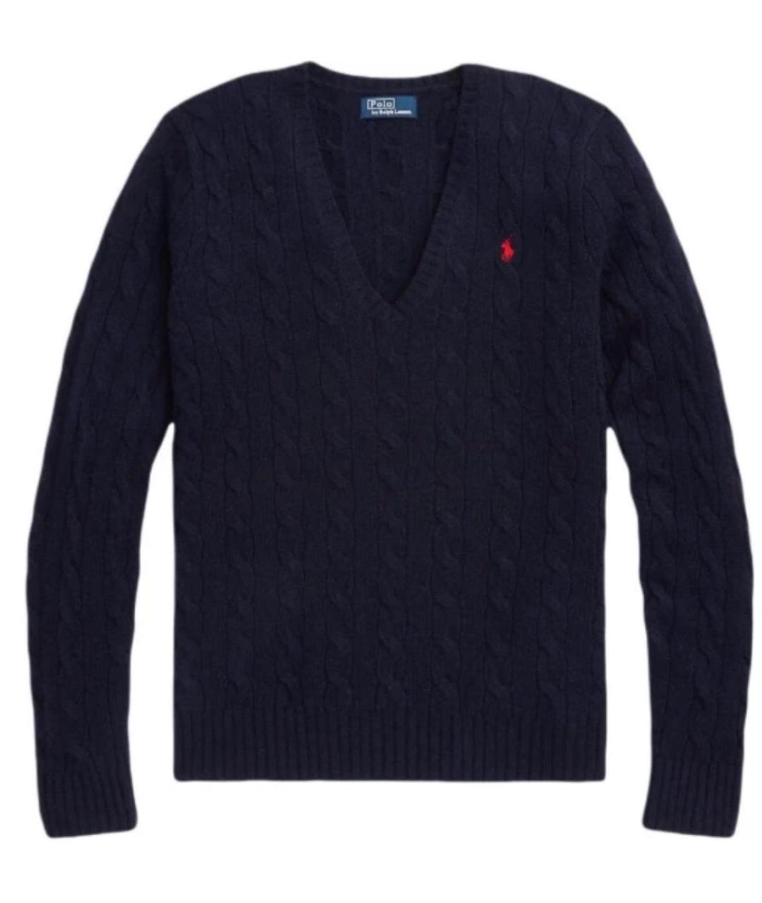POLO RALPH LAUREN Темно-синий кашемировый джемпер / свитер, фото 4