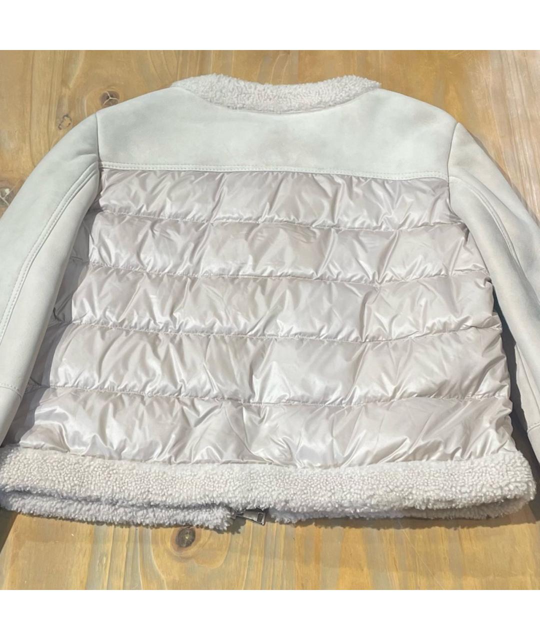 MONCLER Бежевая меховая куртка, фото 6