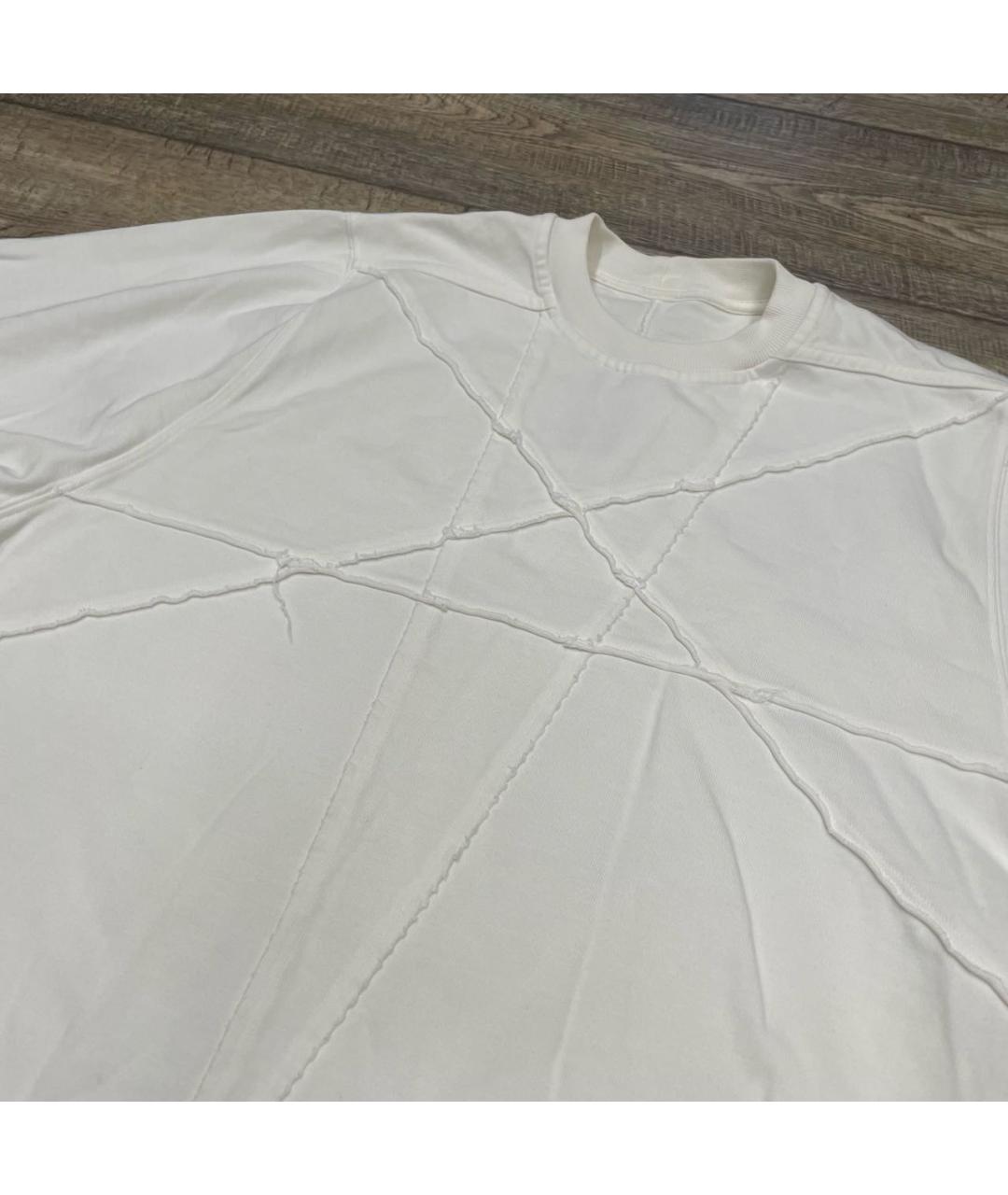 RICK OWENS Белая хлопковая футболка, фото 3