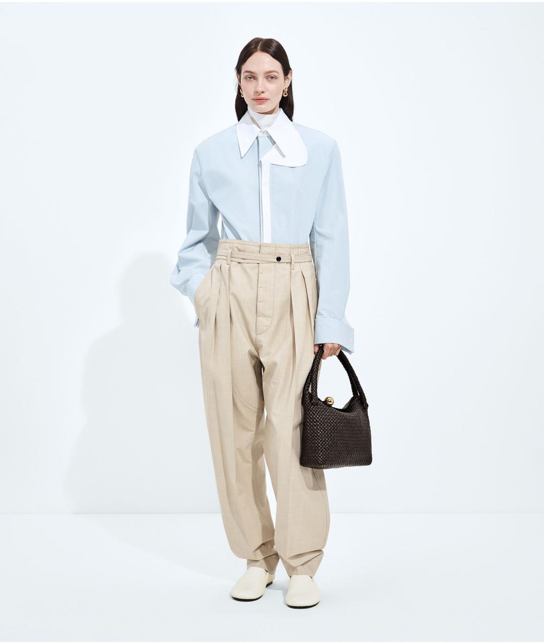 BOTTEGA VENETA Коричневая кожаная сумка с короткими ручками, фото 2