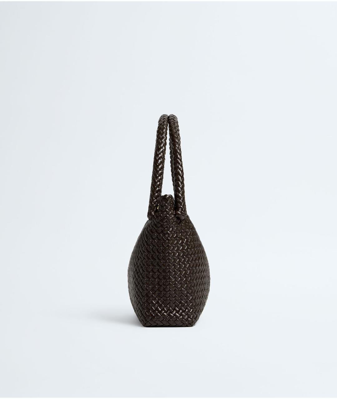 BOTTEGA VENETA Коричневая кожаная сумка с короткими ручками, фото 4