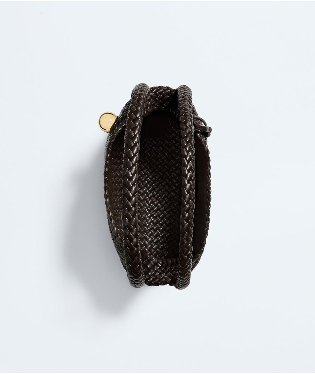 BOTTEGA VENETA Коричневая кожаная сумка с короткими ручками, фото 3