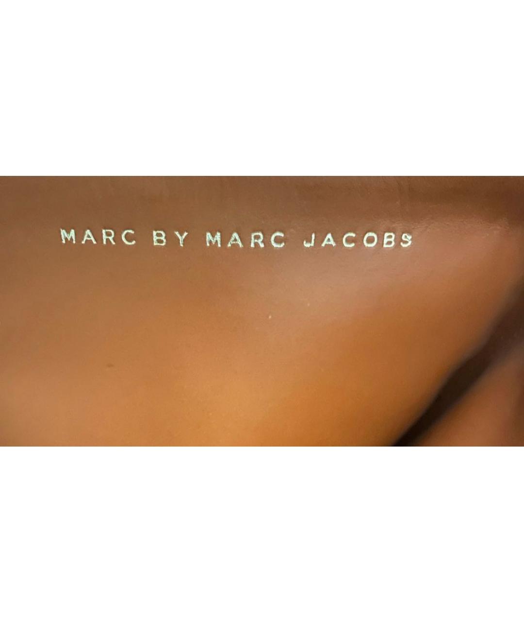 MARC BY MARC JACOBS Черные кожаные ботфорты, фото 7
