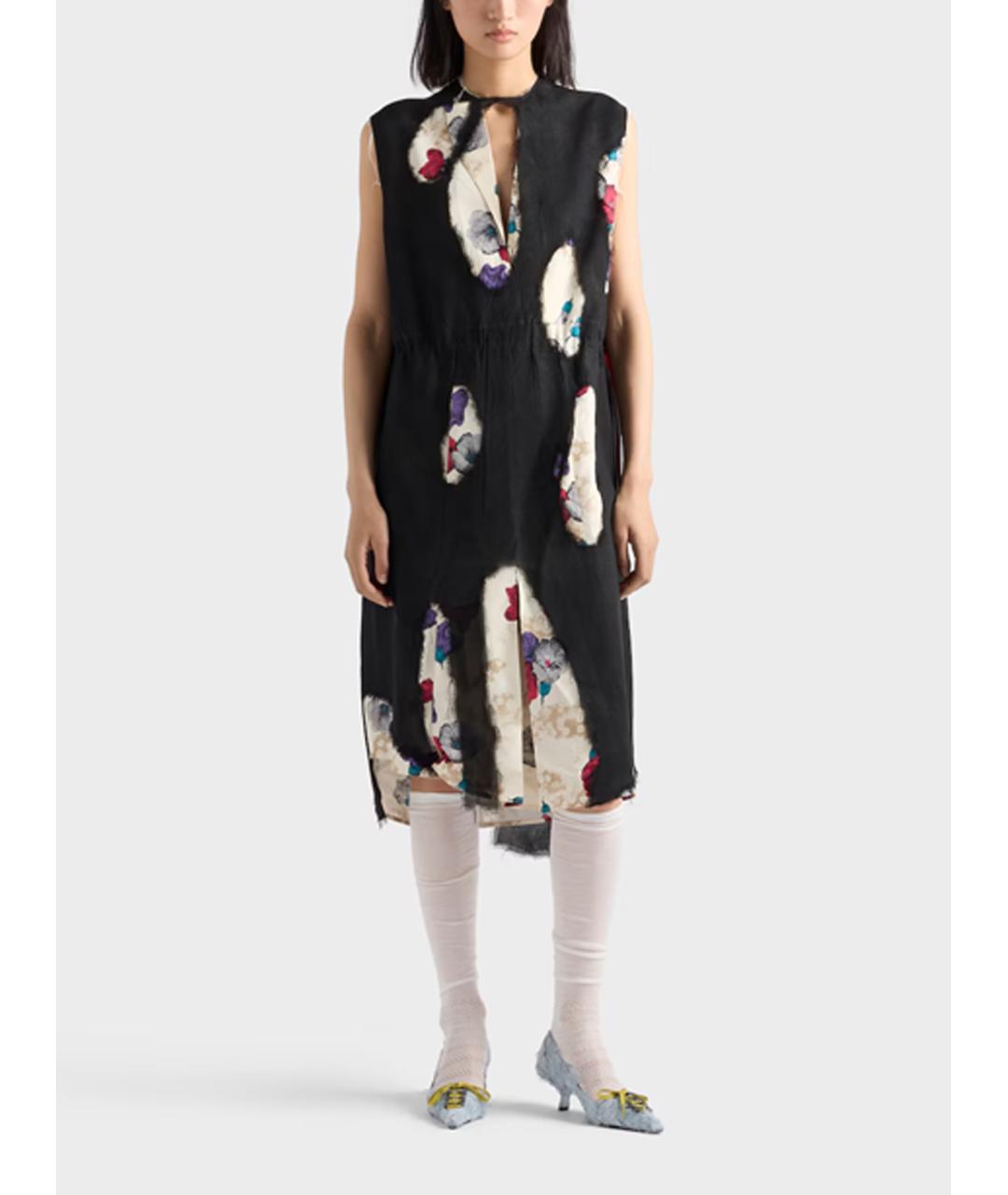 PRADA Черное вискозное платье, фото 3