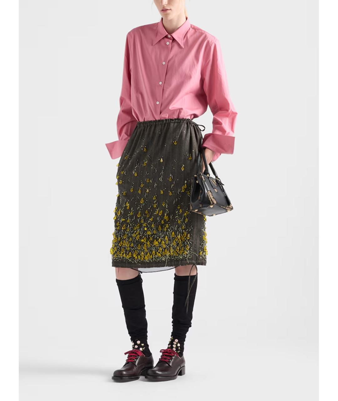 PRADA Розовая хлопковая рубашка, фото 3