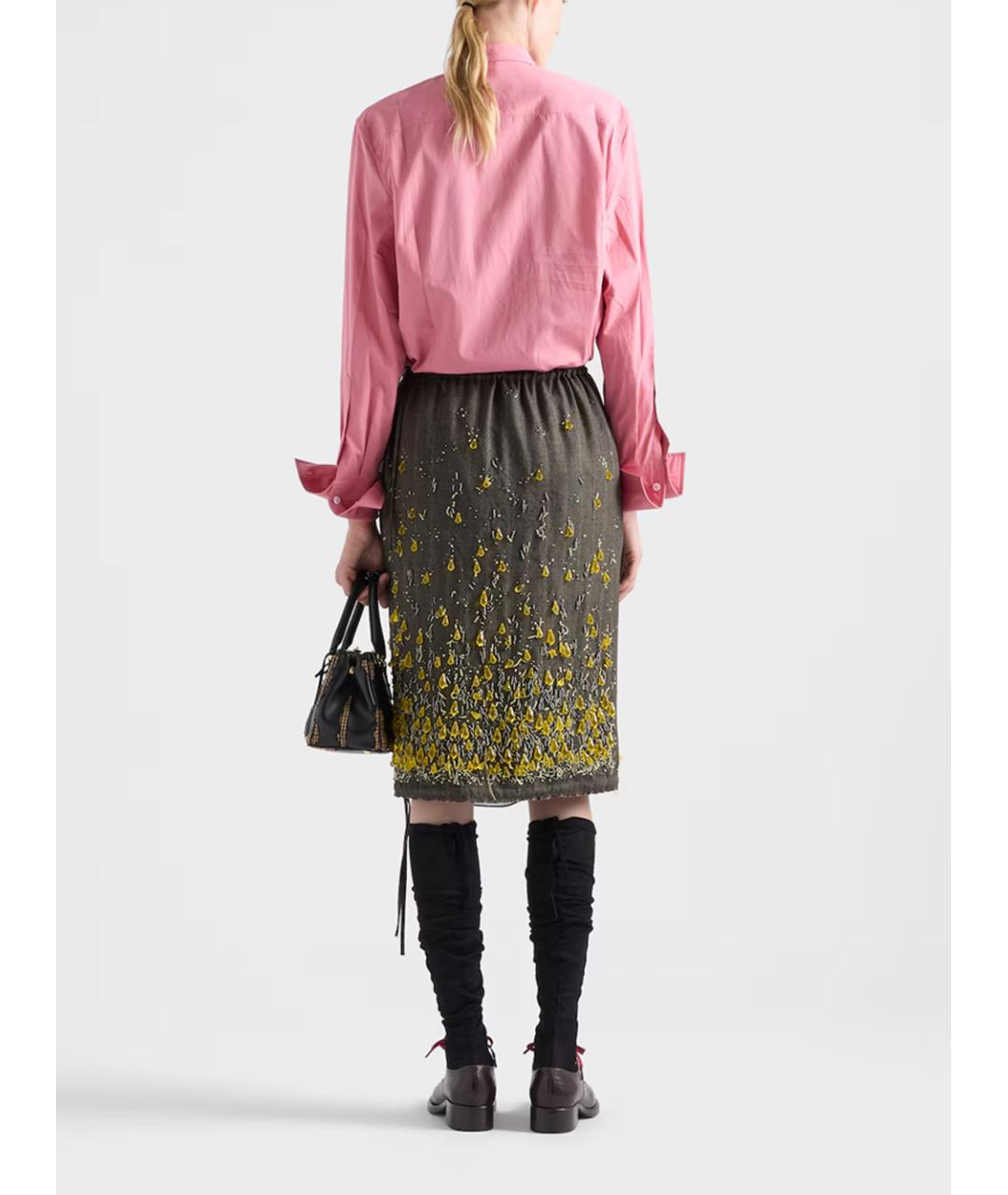 PRADA Розовая хлопковая рубашка, фото 4
